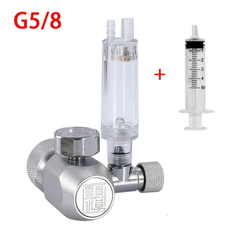 Aquarium CO2 regulator, aquarium aluminum alloy simple single pressure gauge regulator, aquatic plant CO2 equipment accessories