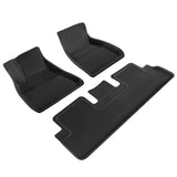 For Tesla Model 3 Y car waterproof non-slip floor mat TPE XPE modified car accessories 3Pc/Set Fully surrounded special foot pad