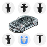 100PCS Clips Auto Fastener Car Fastener Clip Remove Retain Rivets Plastic Fasten Bumper Door Cars Trim Fitting Disassembly Tool