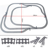 City Trains Train Track Rail Bricks Model Toy Soft Track Cruved Straight For Kids Gift Compatible All Brands Flexible Railway