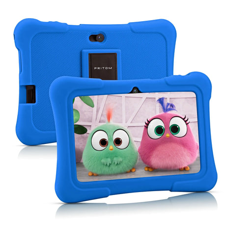 PRITOM 7 Inch Kids Tablet Quad Core Android 10 32GB WiFi Bluetooth Educational Software Installed