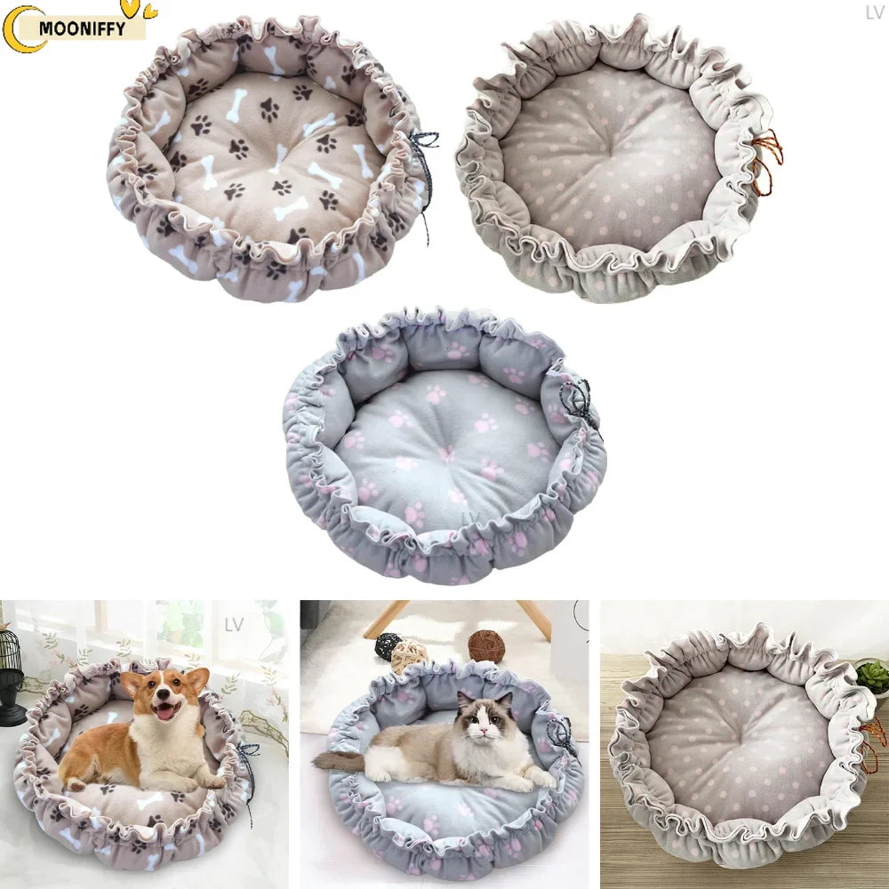 Dog Bed Small Medium Dogs Cushion Soft Cotton Winter Basket Warm Sofa House Cat Bed for Dog Accessories Pet Supplies