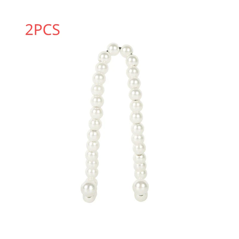 Car Rear Seat Hook White Pearl Hanger Car Hook Half Open Design Auto Hook Stainless Steel Car Seat Headrest Hooks Car Accessorie