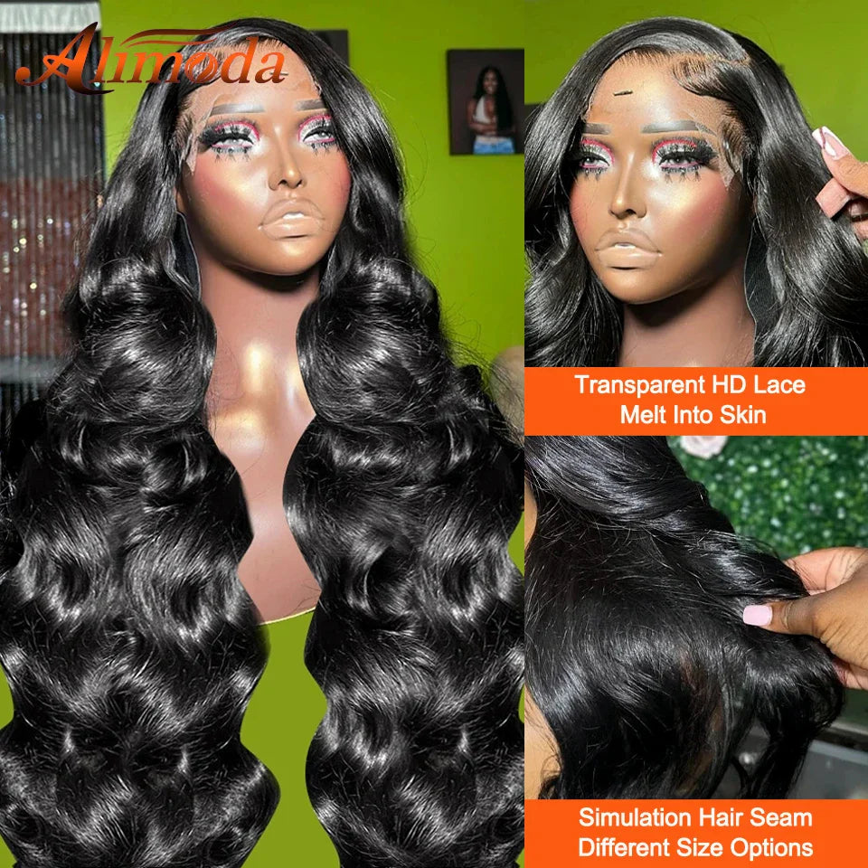 Body Wave Pre Cut Glueless Human Hair Wig HD Lace Front Human Hair Wigs 13x4 Full Frontal Wig For Women 5x5 Lace Closure Wig