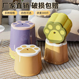 Thickened small stool plastic chair for shoes stool household small children;s low stool sofa shoes adult round