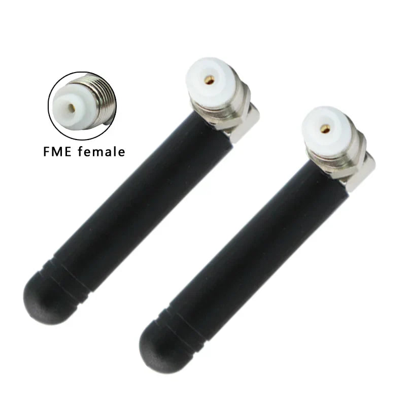 Omni Rubber Duck Mini WiFi Router Antenna for Communication with FME Female Connector, GSM Bend, 2.4G, 433Mhz