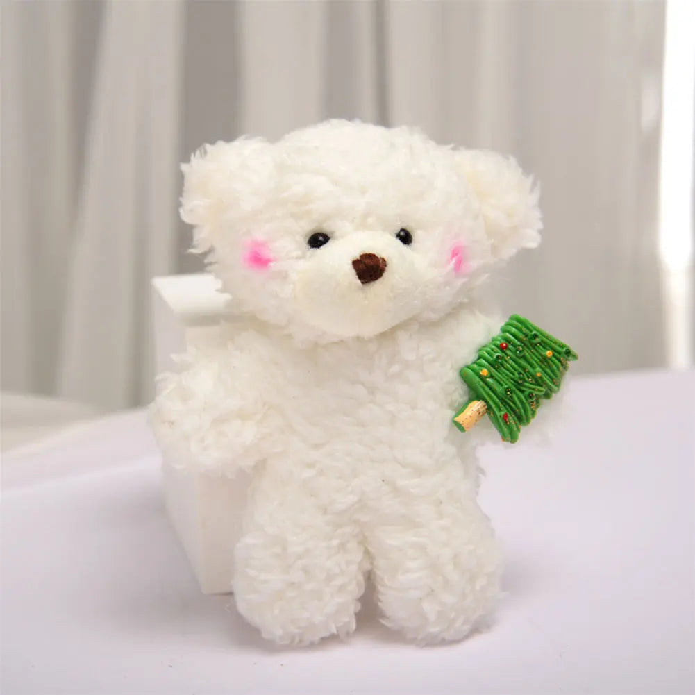 12cm Cute Bear Plush Keyring Pendant Soft Stuffed Plush Keychain Toy Backpack Pendant Birthday Gifts for Children