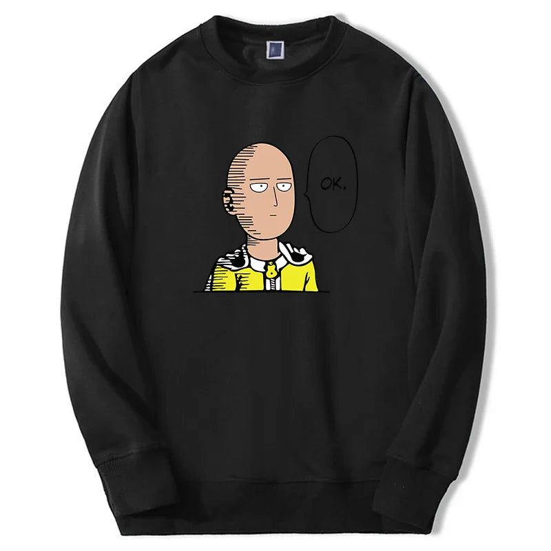 One Punch Man Graphic Hoodie Anime Saitama Men/women Harajuku Sweatshirts Fashion Round Neck Hip Hop Pullover New Sportswear