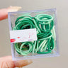 100pcs Colorful Rubber Bands In Summer Versatile Design No Harm To Hair Leather Cover Cute and Lively Hair Tie