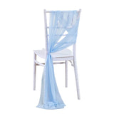 10/50PCS Chiffon Chair Sashes Wedding Chair Decoration 17x250cm For Wedding Aisle Decorations Party Banquet Event Baby Shower