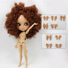 ICY DBS Blyth Doll 1/6 bjd toy joint body tan skin doll 30cm shiny face for DIY custom doll