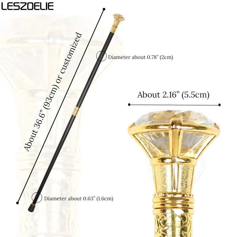 10 Colors Luxury Walking Stick Canes Men Diamond Type Handle Decorative Walking Cane Women Elegant Fashion Vintage Walking Stick