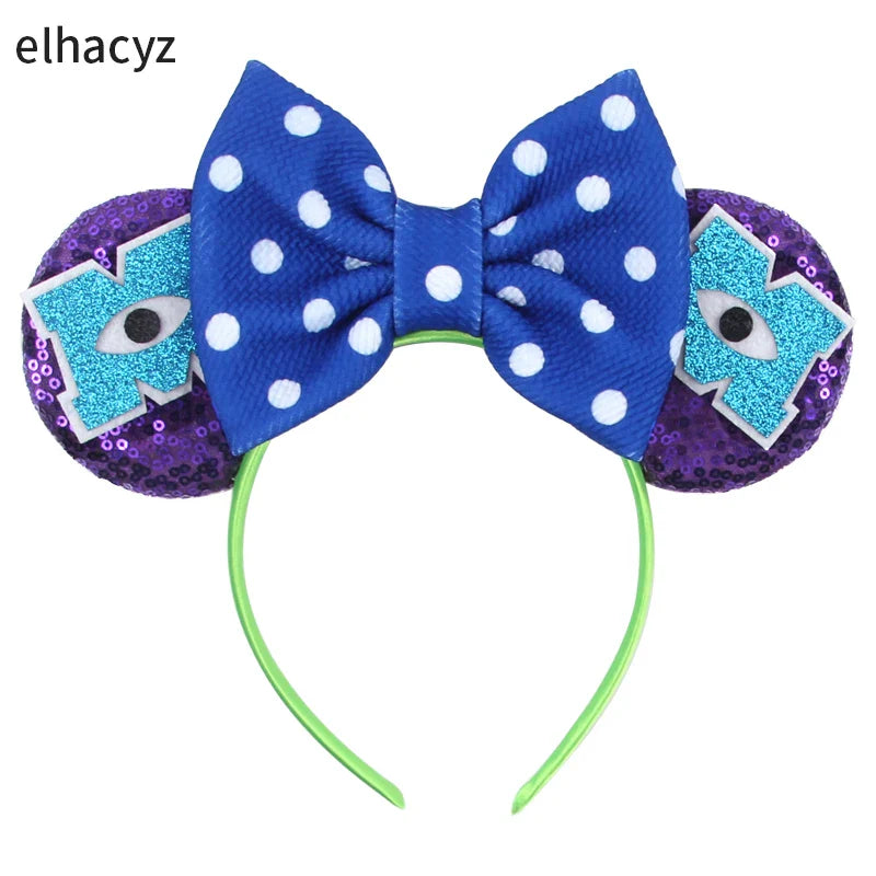 10Pcs/Lot New Colors Mouse Ears Headband Women Festival Party Cosplay Hairband Girls Gift Kids DIY Hair Accessories Wholesale