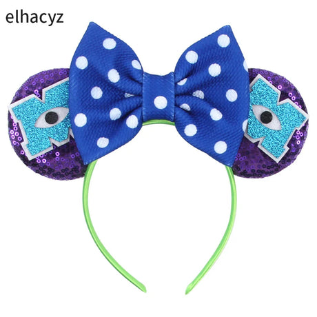 10Pcs/Lot New Colors Mouse Ears Headband Women Festival Party Cosplay Hairband Girls Gift Kids DIY Hair Accessories Wholesale