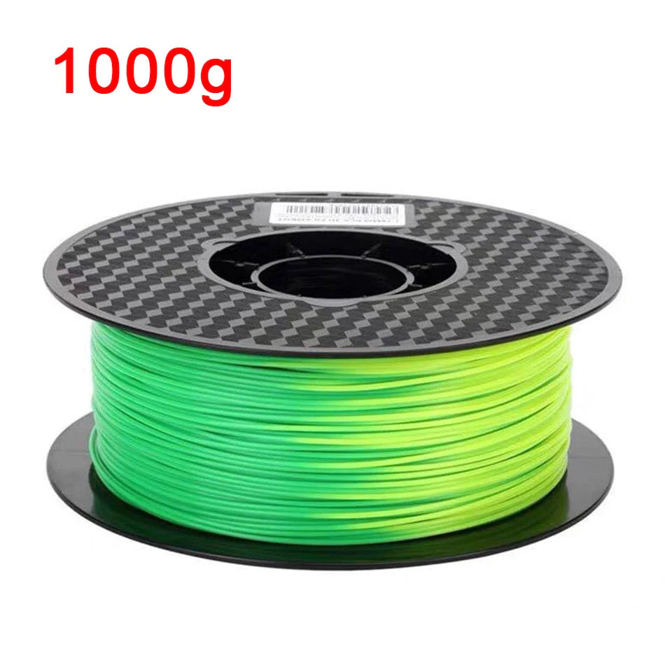 1.75mm PLA 3D Printer Filament Color Change with Temperature 31-45 Degrees Dark Green to Red to Yellow 3D Printing Material