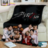 Korea Singer 3D Kpop Stray Kids Blanket,Soft Throw Blanket for Home Bedroom Bed Sofa Picnic Travel Office Rest Cover Blanket Kid