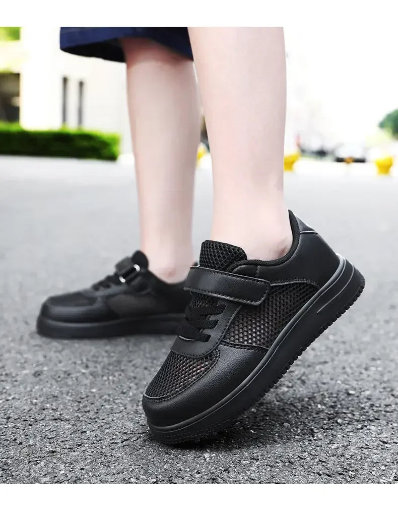 New Summer Air Mesh Kids Hook&Loop Students School Shoe Size28-40 Kids Spring Sneakers Casual Shoes Outdoor Breathable Shoes