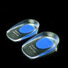 1 Pair Soft Silicone Gel Insoles for Heel Spurs Pain Foot Cushion Foot Massager Care Half Heel Insole Shoe Pads Height Increase