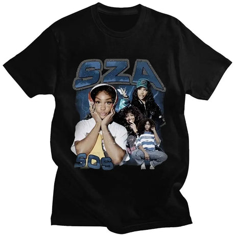 Rapper SZA CTRL X SOS Album Graphic Print T Shirt Vintage Punk Hip Hop Harajuku T Shirt Fashion Casual Plus Size T Shirt Women