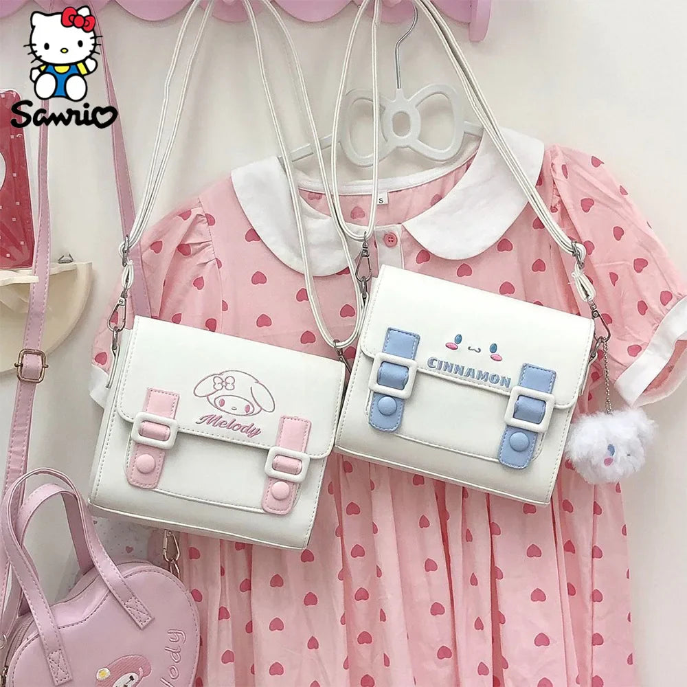 Sanrio Shoulder Bag My Melody Bagpack Cinnamoroll Messenger Tote Y2K Hello Kitty Bag Kuromi Makeup Storage Crossbody Fashion Toy