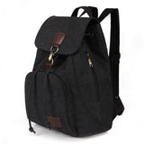 Retro Men's Travel Backpack Canvas Solid Outdoor Camping Multifunctional Anti-theft Backpack Women