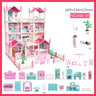 3D DIY Dream Princess Castle Villa Assembly Doll House Set Toy Girl Family Toy Children's Music Doll House Assembly Villa House