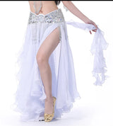 2022 New  Belly Dancing Skirt Woman Chiffon Split Sexy Gypsy Spanish Flamenco Oriental Ethnic Performance Costumes