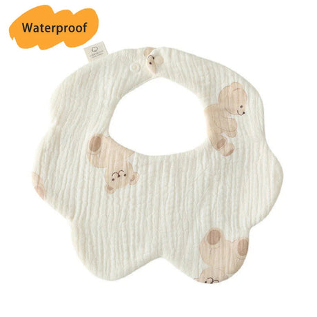 New Thickened 7 Layers Cotton Waterproof Baby Bibs Cute Print Saliva Towel Newborn Burp Cloths for Boys Girls Feeding Drool Bib