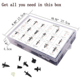 Car Plastic Fastener Clips Set with Box Mixed Auto Body Push Retainer Pin Rivet Bumper Door Trim Panel Fastener Clip Kit