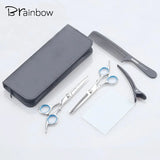 Brainbow 6''Hair Scissors Stainless Steel Salon Hairdressing for Home&Family Cutting Thinning Scissor Haircut Hair Styling Tools