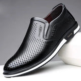 Leather Shoes Men's Lazy Shoes 2023 Spring Summer New Men Breathable Outdoor Casual Shoes Business Formal Single Shoes Sneakers