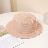 Summer Fashion Versatile Men's Women's Straw Hat Flat Top Fashion Sunscreen Foldable Fedora Beach Tourism Straw Hat Children