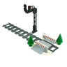 City Train Tracks Forked Flexible Railway Bridge Rail Viaduct Buliding Block Toy Straight Cruved Soft Track Bricks Leduo Gift