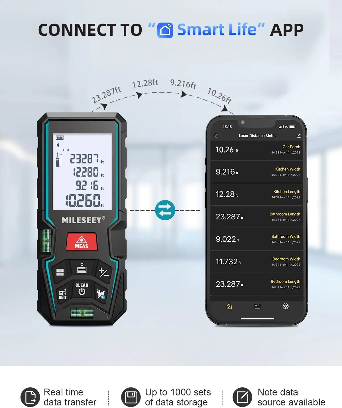 Mileseey Laser Rangefinder X5 лазерная рулетка Laser finder  Digital Laser Distance Meter Laser Meter Laser Tape Measure