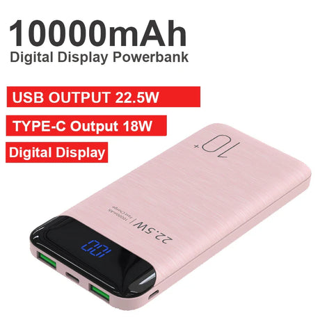 20000mAh Portable Power Bank External Battery Charger USB 22.5W USB TYPE C PD 20W Poverbank Phone Charger For Smart Mobile Phone