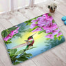 Chinese Style Red Plum Fish Bamboo Printing Bath Mat Bedroom Kitchen Non-Slip Carpet Toilet Cover Rug Flannel Shower Room Decor