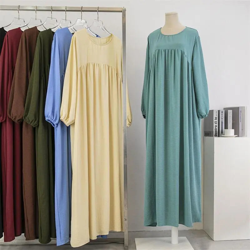 Spirng Autumn Full Sleeve Casual Plus Size Dress Women Loose Maxi Dresses Female Oversize Long Dresses Vestidoes Fit 120KG