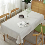 Daisy Flower Pattern Tablecloth Hot Sale Linen and Cotton Lace Edge Rectangular Table Cloth Home Hotel Textile