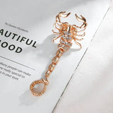 2023 Punk Luxury Scorpion Ring For Woman Retro Exaggerated Shiny Zircon Charm Adjust Rings Hot Girl Party Jewelry New Trend Gift