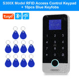 Waterproof Bluetooth Tuya APP Fingerprint Access Controller Standalone RFID Keyboard Touch Keypad 13.56MHz Door Opener System