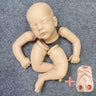 18 Inches Vinyl Reborn Doll Kit Unpainted Hand Made Baby Sam Reborn Supply DIY Doll Kit Toy Doll Parts With Cloth Body