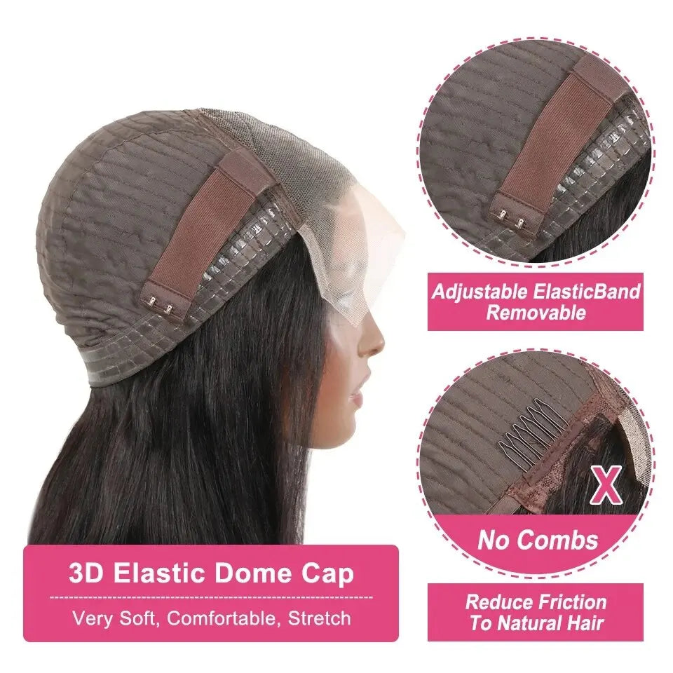 Wear Go Glueless Human Hair Wig Bob Short Straight 4x4 Lace Closure Bob Wig Pre Cut HD Transparent Human Wigs Ready to Go