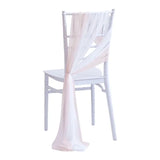 10/50PCS Chiffon Chair Sashes Wedding Chair Decoration 17x250cm For Wedding Aisle Decorations Party Banquet Event Baby Shower