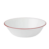 Splendor, White and Red Round 12-Piece Dinnerware Set