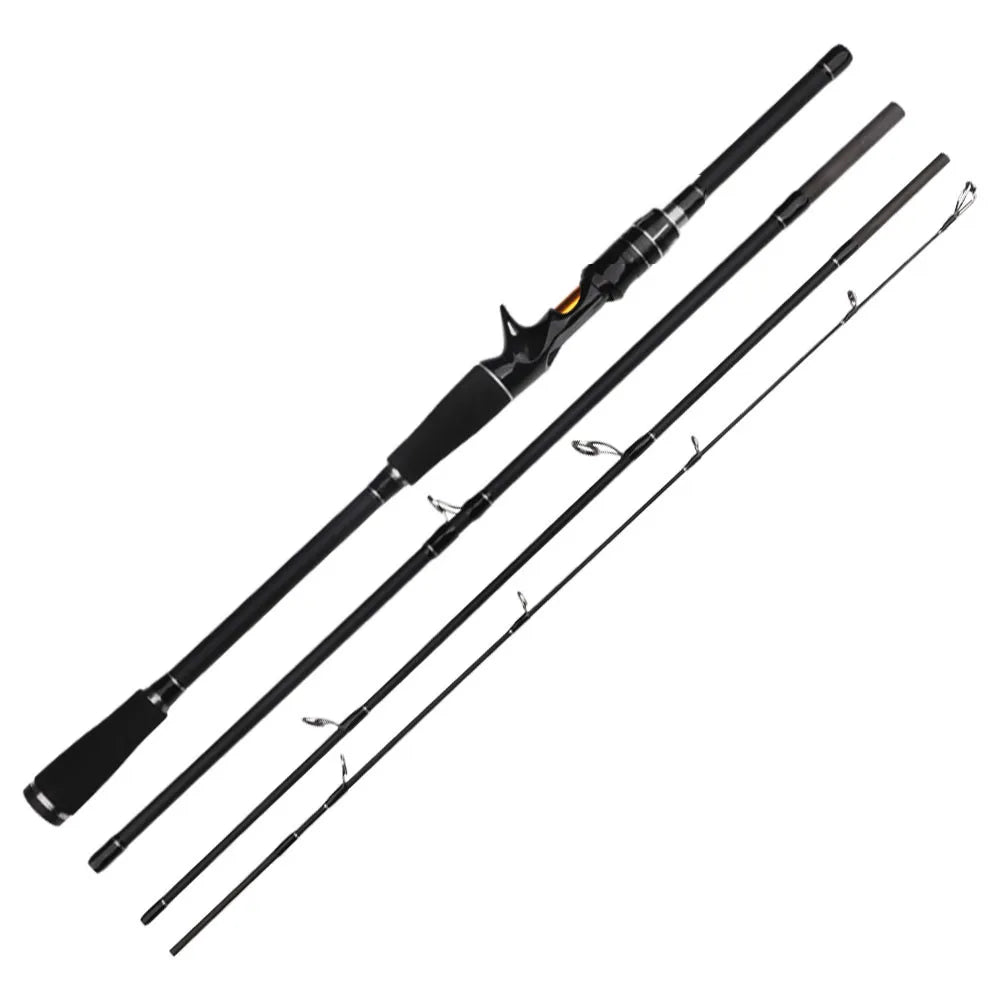 4-section Fishing Rod Travel Rod Carbon Portable Fishing Pole Casting/Spinning Fish Pole  Lure Weight 10-25g