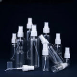 Refillable 10ml 30ml 50ml 60ml 100ml Clear PET Plastic Portable Spray Bottle Empty Perfume Container Portable Travel Accessories