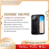 World Premiere DOOGEE V30 Pro Rugged Phone 200MP Camera Dimensity 7050 5G Smartphone 6.58" FHD Display 10800mAh 32 RAM+512 ROM