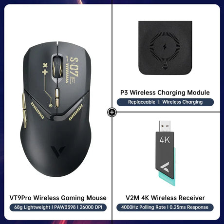 Rapoo VT9PRO Wireless Gaming Mouse Esports Grade 68g Ultra-Light 26000DPI 8 Buttons Optical PAW3398 Computer Mouse For Laptop PC