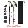 Trekking Poles 2pcs Carbon Fiber Collapsible Telescopic Sticks Lightweight Walking Hiking Stick Climbing Stick