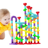 Marble Slide Toys Marble Run Race Track Building Blocks 3D Maze Ball Roll Toy DIY Marble Run Race Coaster For Boys And Girls